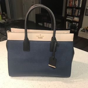Kate Spade *NWOT* navy beige black shoulder bag